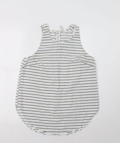 Stradivarius Womens White Striped  Basic Tank Size L