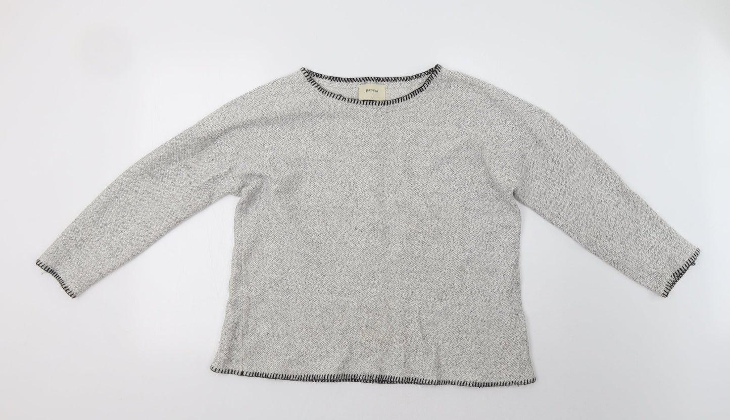 Papaya Womens Grey   Pullover Jumper Size L