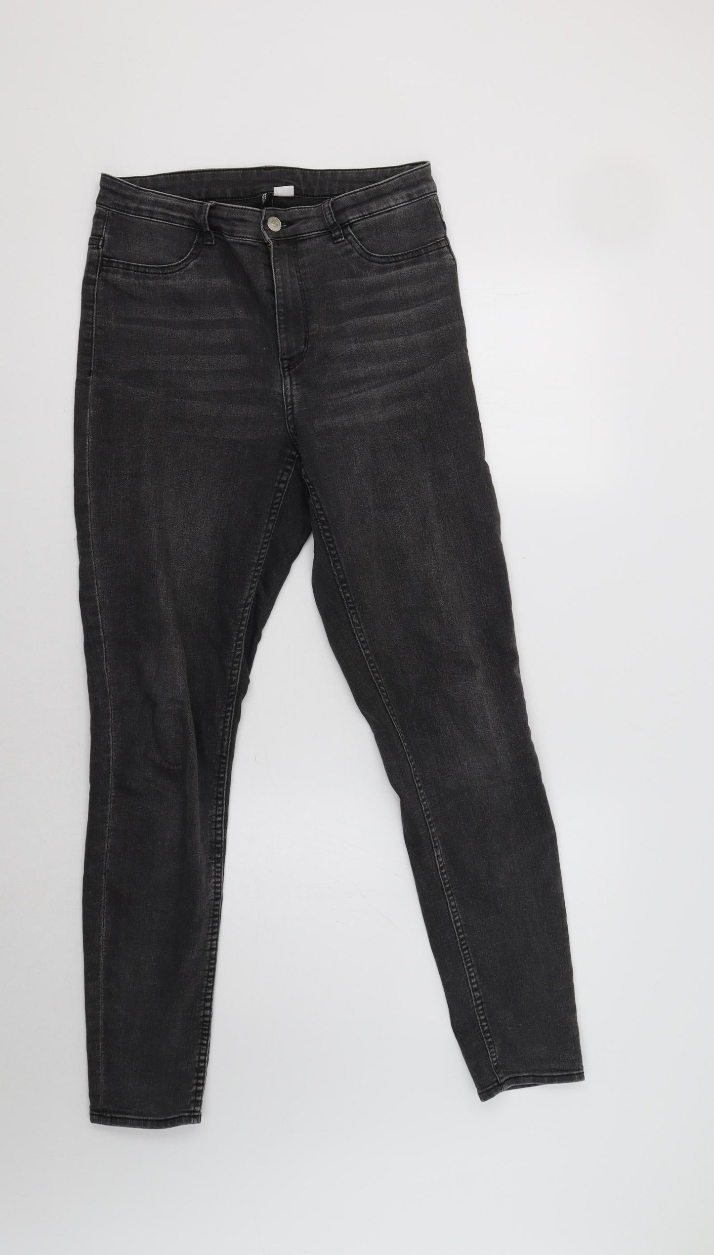 H&M Womens Grey   Skinny Jeans Size 10 L30 in