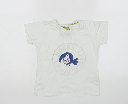 Debenhams Boys White   Basic T-Shirt Size 2-3 Years