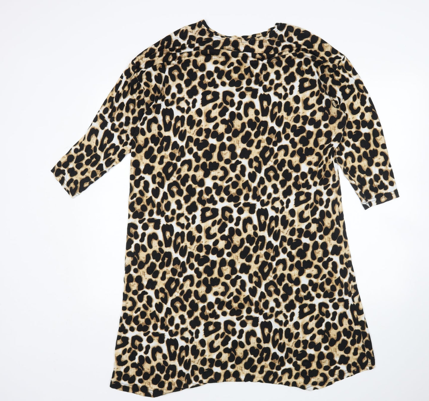 Studio Womens Multicoloured Animal Print  T-Shirt Dress  Size 12