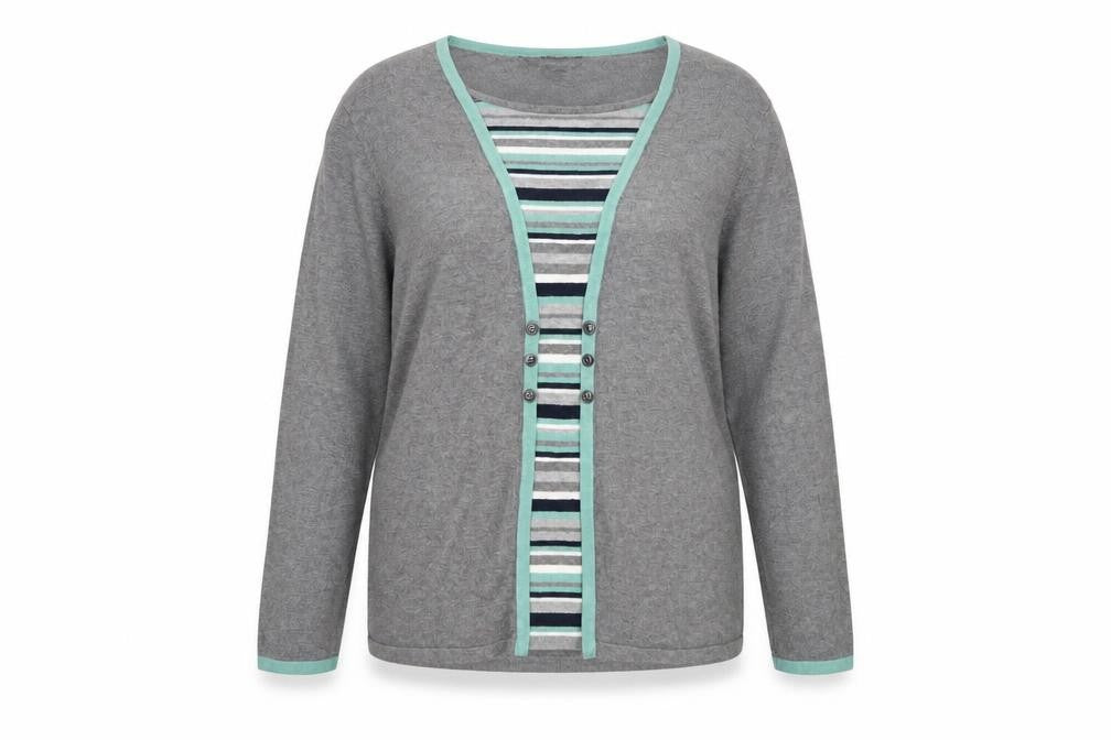 Bonmarché Womens Multicoloured Striped Pullover Jumper Size 16