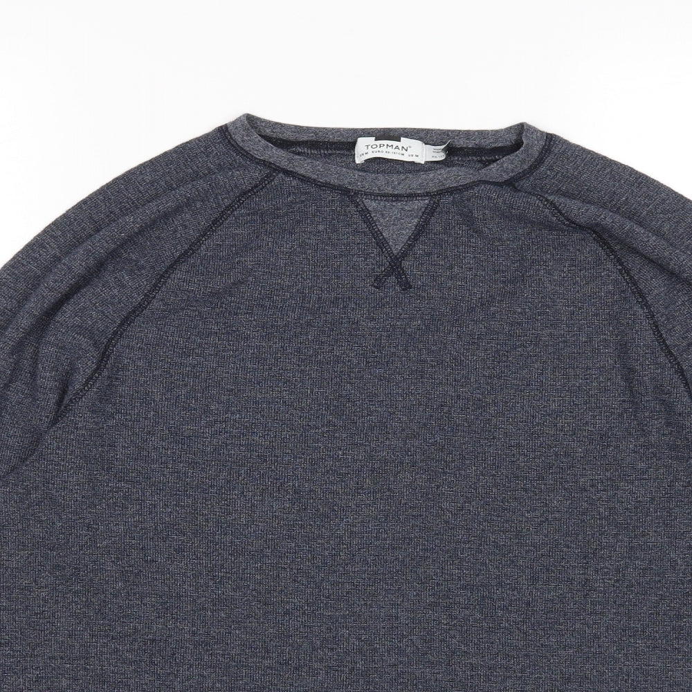 Topman Mens Blue   Pullover Jumper Size M