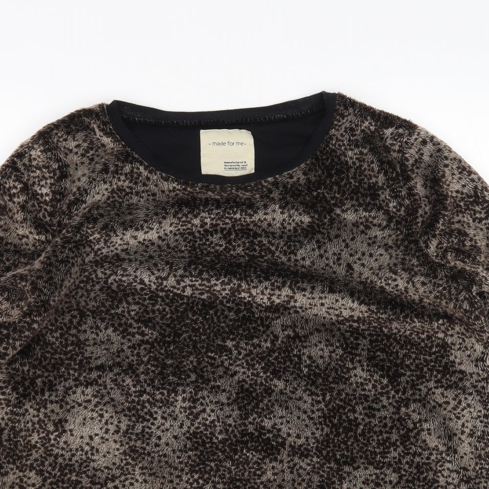 NEXT Womens Brown Animal Print  Pullover Jumper Size 12