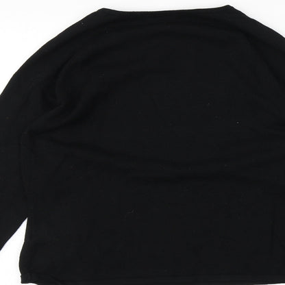 Preloved Marks and Spencer Womens Black   Basic T-Shirt Size 14 - Label