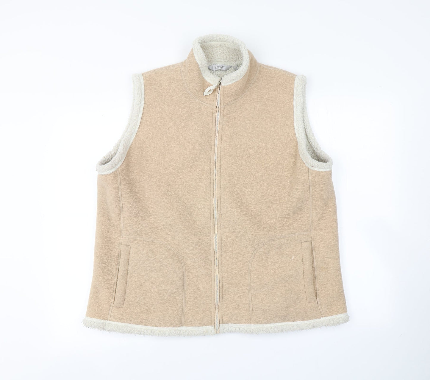 EWM Womens Beige   Full Zip Jumper Size L