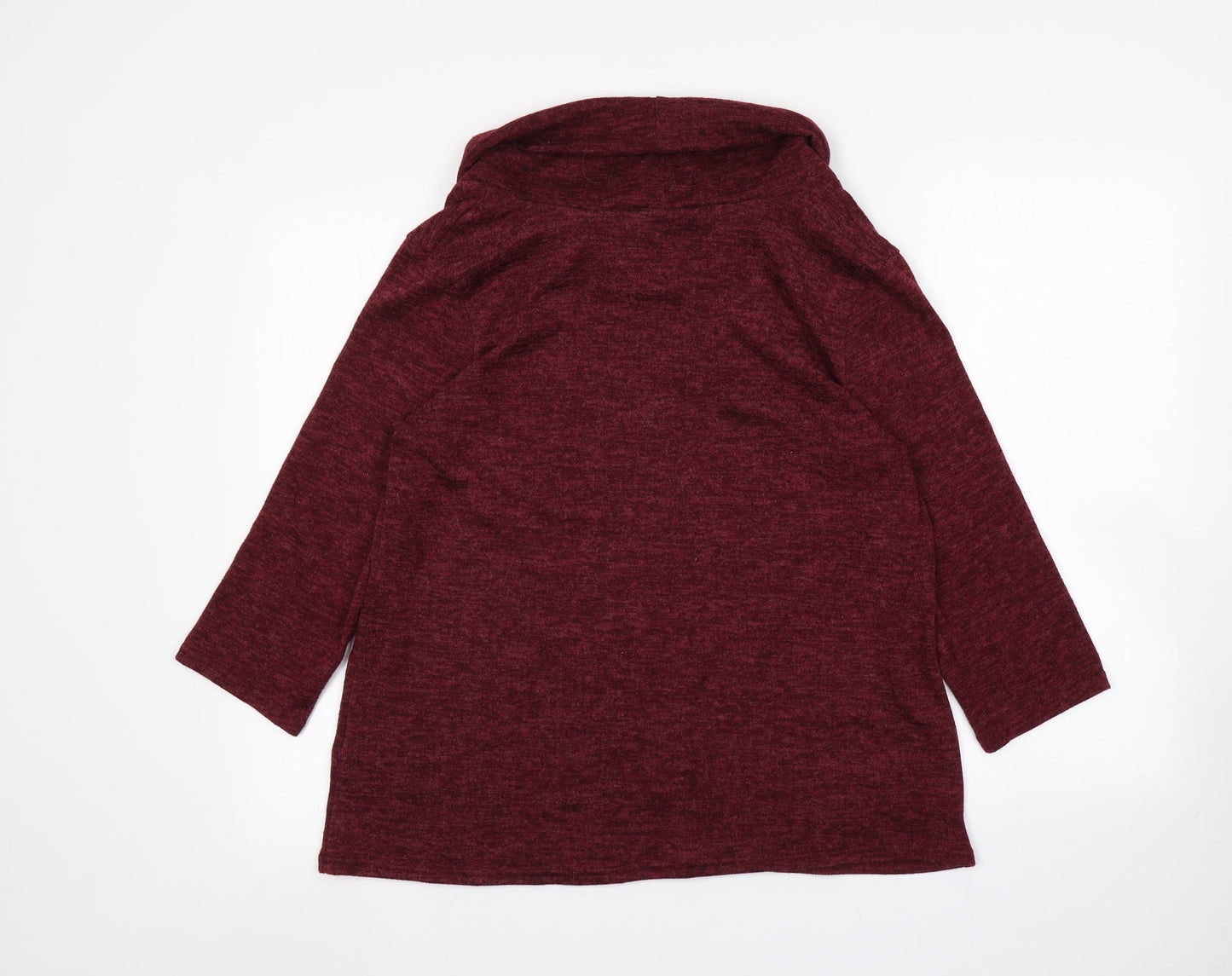 Mia Moda Womens Red   Basic T-Shirt Size 16