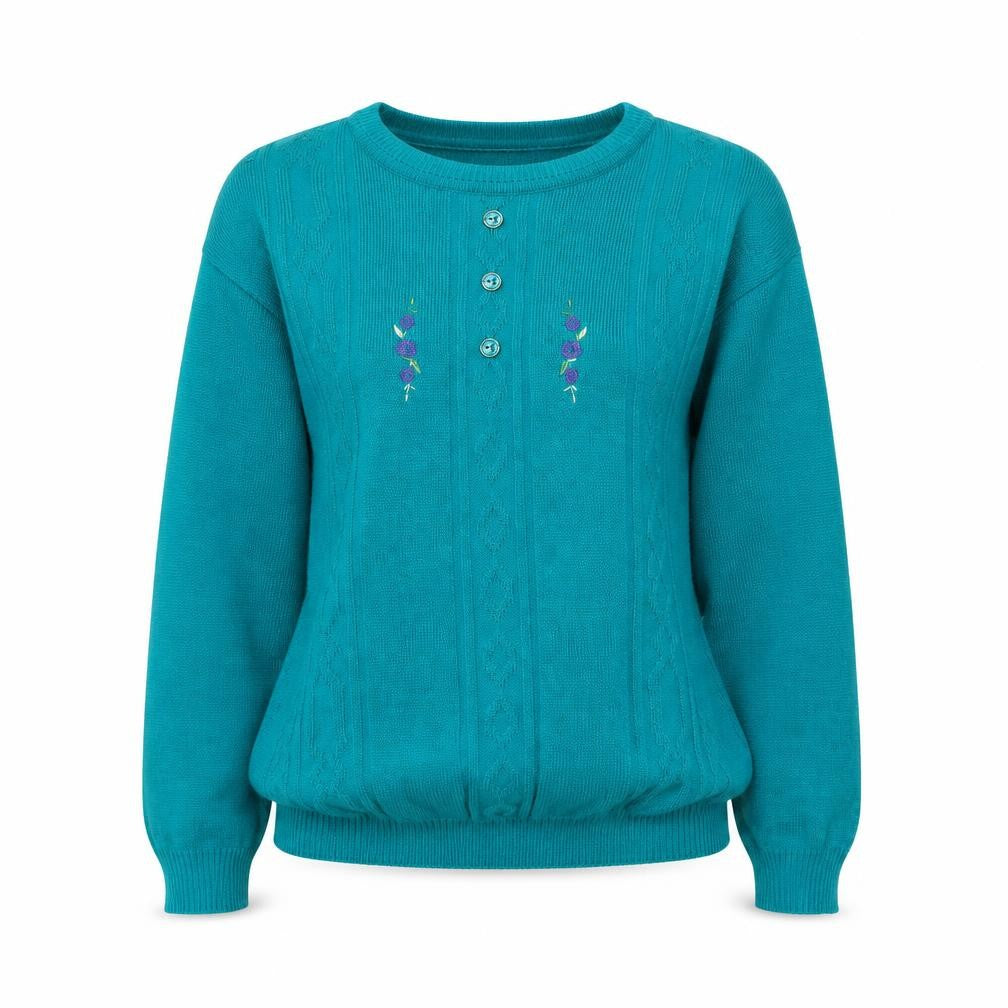 Merry Gold Womens Green  Knit Pullover Jumper Size L