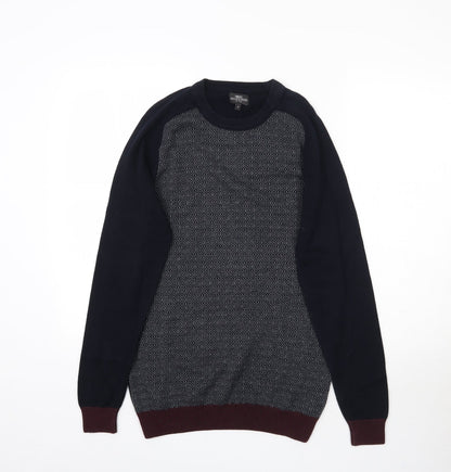 Next Mens Blue  Knit Pullover Jumper Size M