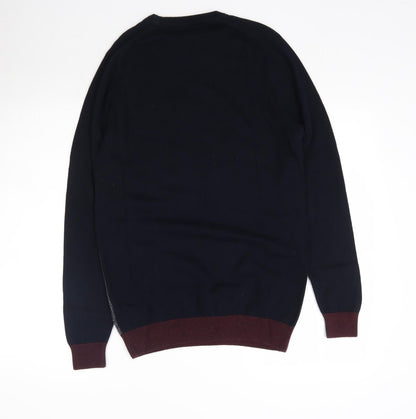 Next Mens Blue  Knit Pullover Jumper Size M