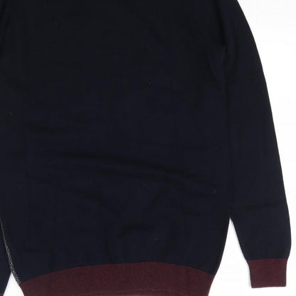 Next Mens Blue  Knit Pullover Jumper Size M