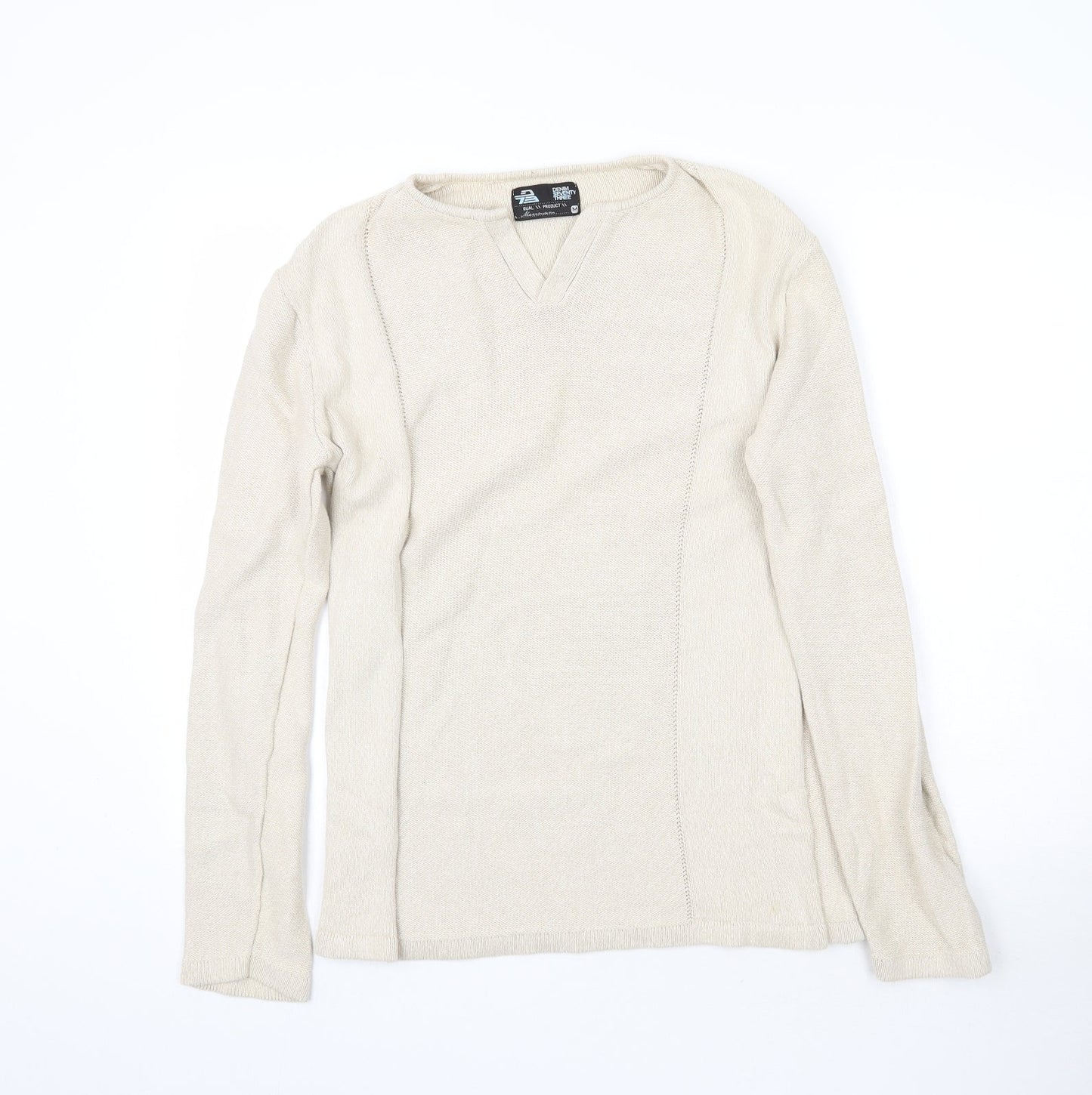Denim 73 Womens Beige  Knit Pullover Jumper Size M