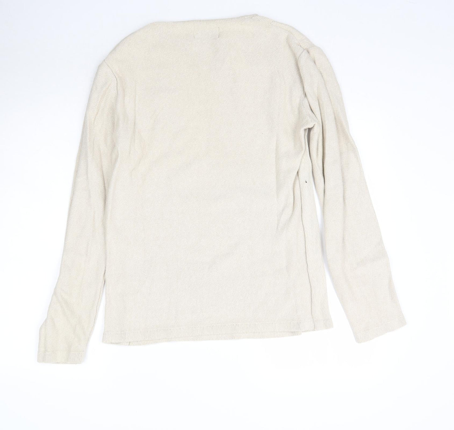 Denim 73 Womens Beige  Knit Pullover Jumper Size M