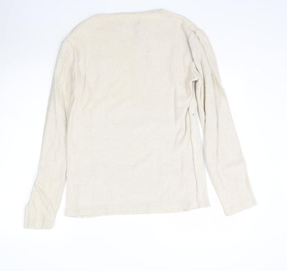 Denim 73 Womens Beige  Knit Pullover Jumper Size M