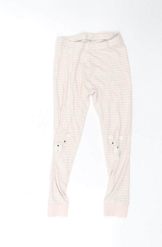 George Girls Pink Striped   Pyjama Pants Size 5-6 Years
