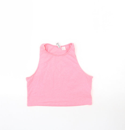 H&M Womens Pink   Cropped Tank Size S