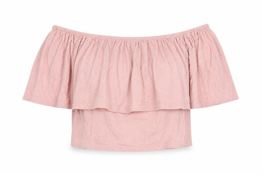 Boohoo Womens Pink   Cropped Blouse Size 8