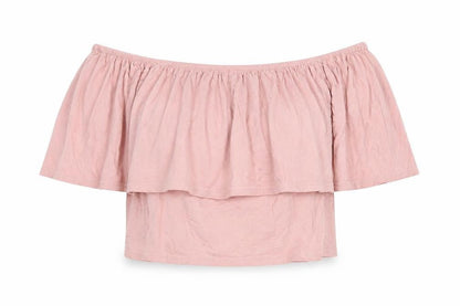Boohoo Womens Pink   Cropped Blouse Size 8