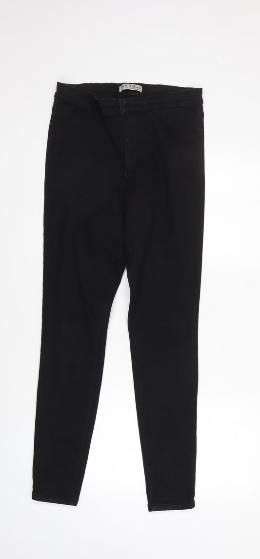 Denim & Co. Womens Black   Tapered Jeans Size 14 L29 in