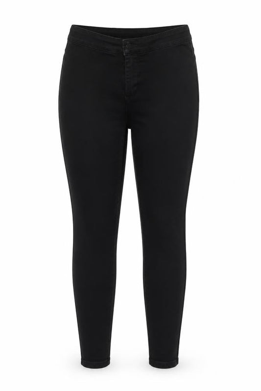 Denim & Co. Womens Black   Tapered Jeans Size 14 L29 in