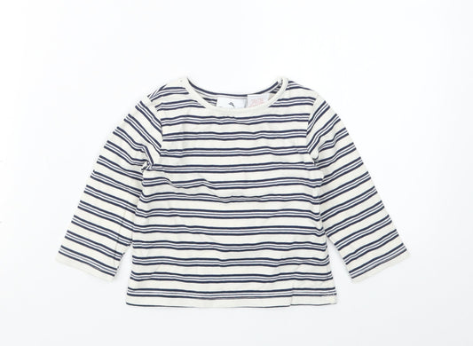 Tommy Bahama  Blue Striped  Basic T-Shirt Size 9-12 Months