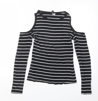 Divided by H&M Womens Black Striped  Pullover Jumper Size S