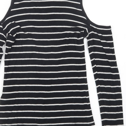 Divided by H&M Womens Black Striped  Pullover Jumper Size S