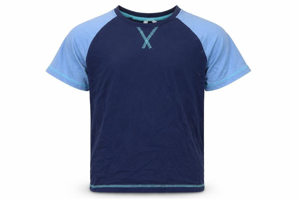 Marks & Spencer Boys Blue Geometric   Pyjama Top Size 10-11 Years