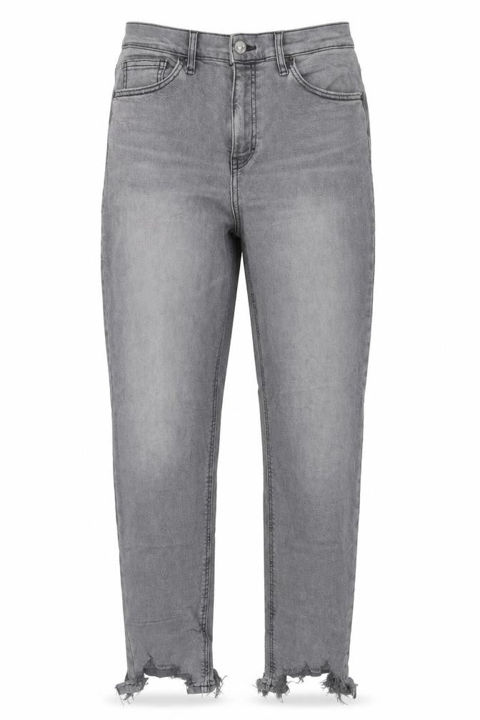 Topshop Womens Grey  Denim Straight Jeans Size 26 in L26 in