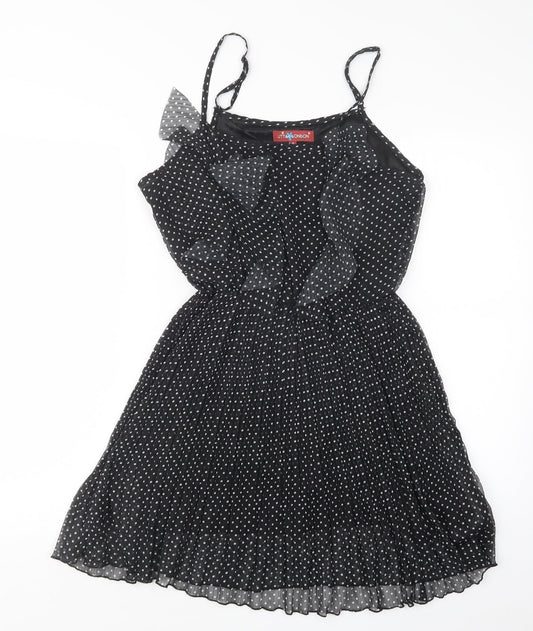 Uttam London Womens Black Polka Dot  Mini  Size S