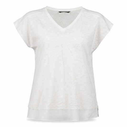 Halston Womens White   Basic T-Shirt Size XS