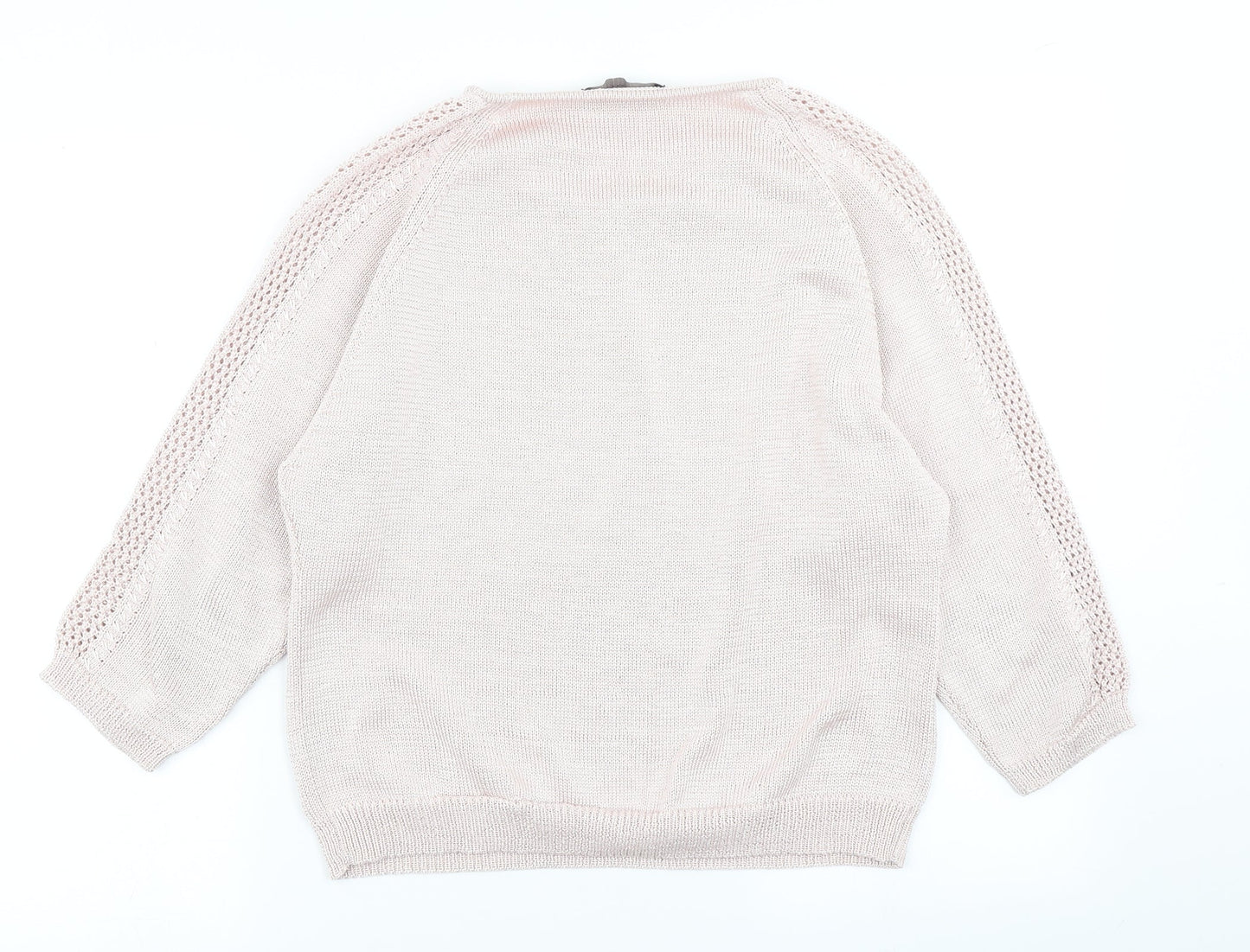 M&S Womens Pink  Knit Pullover Jumper Size 12