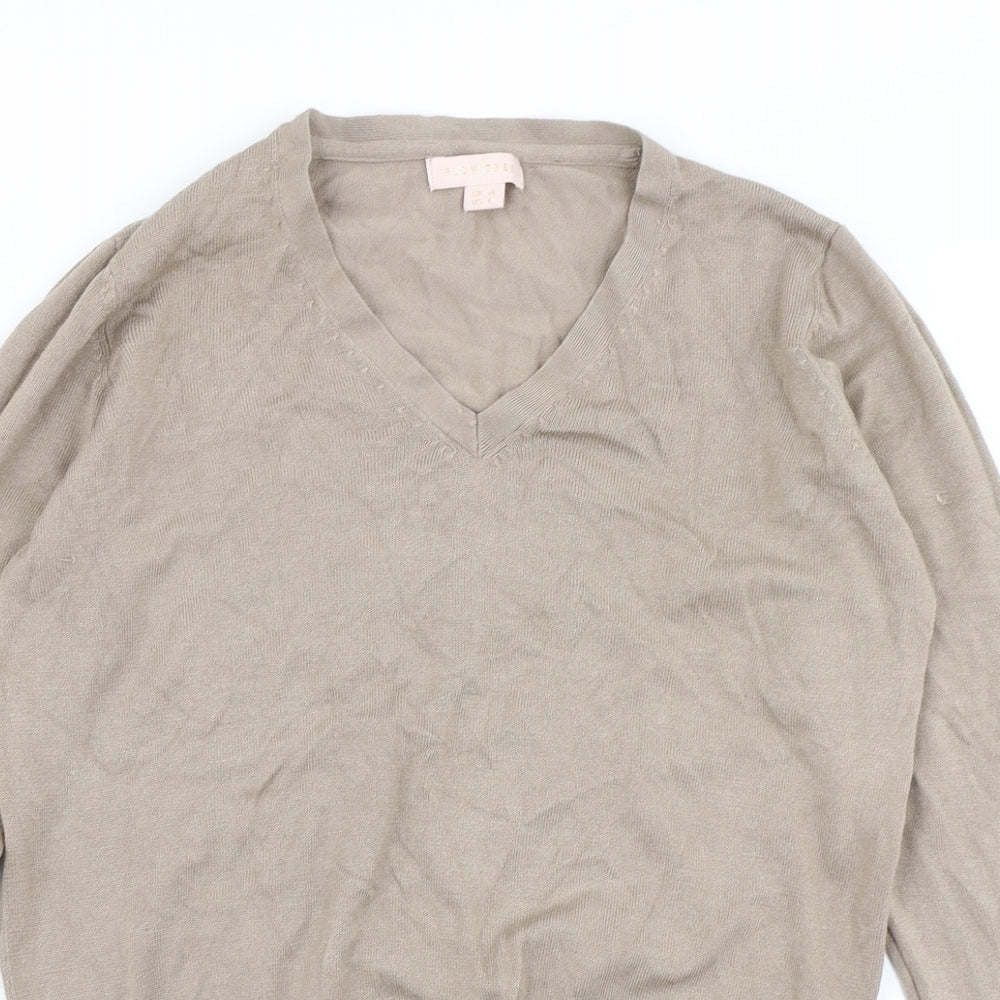 Plum Tree Womens Brown  Knit Pullover Jumper Size 14