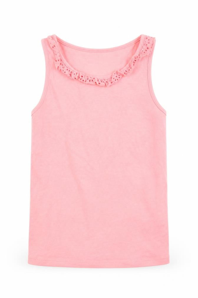 Nutmeg Girls Pink   Basic Tank Size 7-8 Years