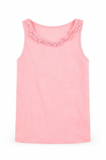 Nutmeg Girls Pink   Basic Tank Size 7-8 Years