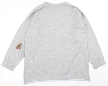 I SAW IT FIRST Womens Grey   Pullover Sweatshirt Size 14