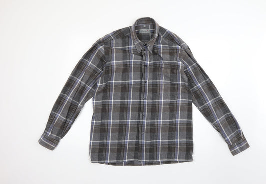 mc panthon Mens Multicoloured Check   Button-Up Size M