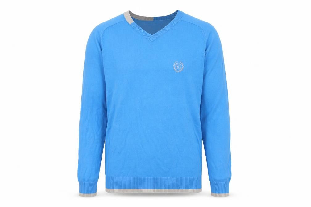 fu53 Mens Blue   Pullover Jumper Size L