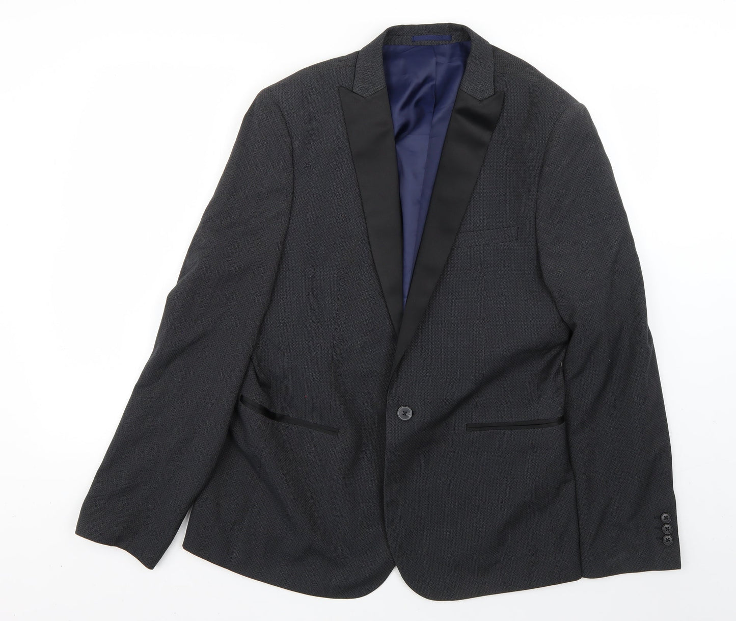 Matalan Mens Grey Argyle/Diamond  Jacket Blazer