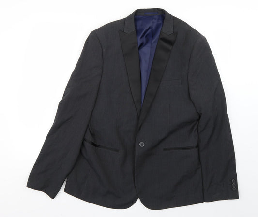 Matalan Mens Grey Argyle/Diamond  Jacket Blazer