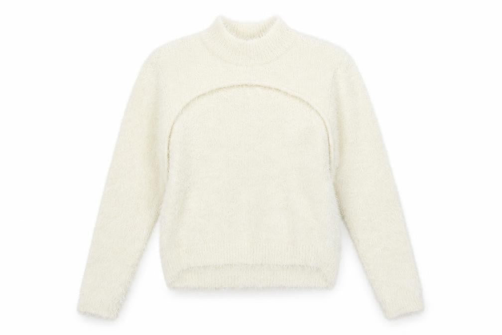 pep&co Womens White   Pullover Jumper Size L