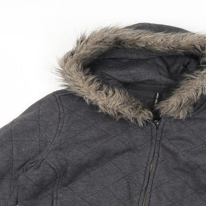 Marks & Spencer Womens Grey   Rain Coat Coat Size 12
