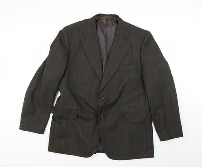 Preworn Mens Green Argyle/Diamond  Jacket Blazer