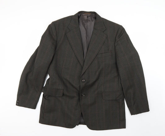 Preworn Mens Green Argyle/Diamond  Jacket Blazer