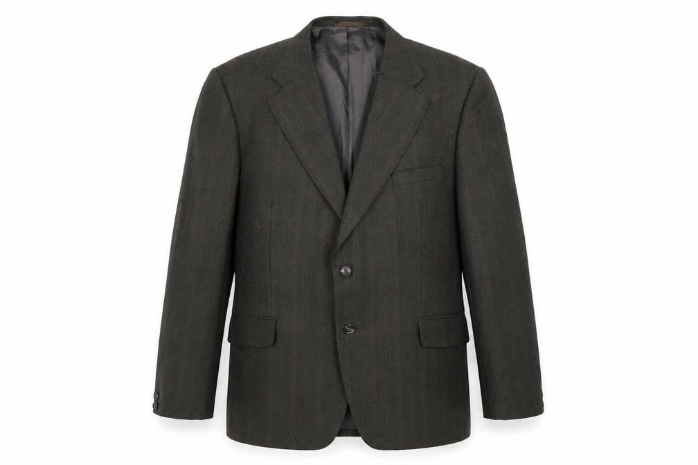 Preworn Mens Green Argyle/Diamond  Jacket Blazer