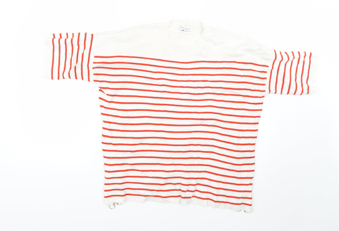 Warehouse Womens Multicoloured Striped  Pullover Jumper Size 10