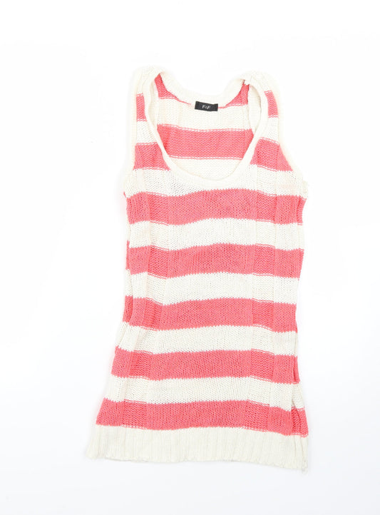 F&F Womens Multicoloured Striped  Pullover Jumper Size 8