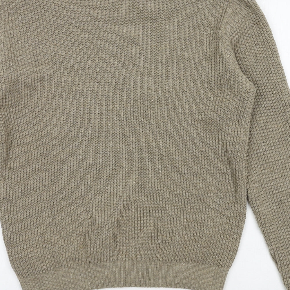 Boohoo Womens Brown  Knit Pullover Jumper Size S