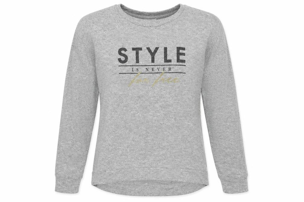 New Look Womens Grey  Jersey Pullover Sweatshirt Size 6  - Style