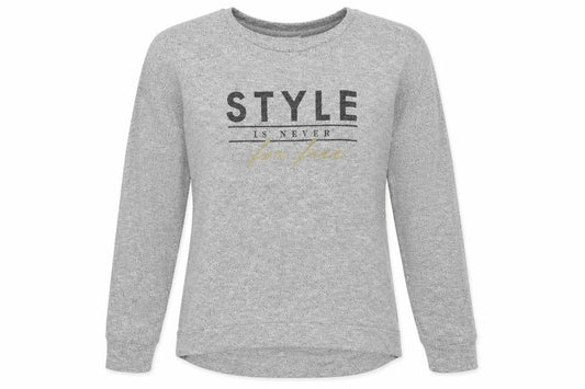 New Look Womens Grey  Jersey Pullover Sweatshirt Size 6  - Style